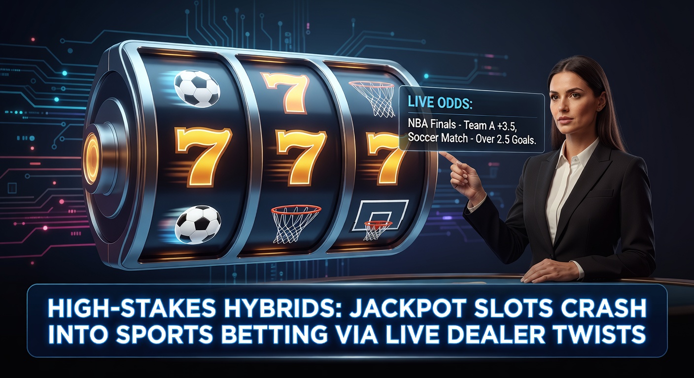 Dynamic live dealer table blending slot reels with sports betting odds on a vibrant casino screen
