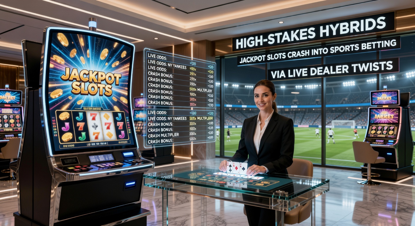 Close-up of a hybrid interface showing jackpot slot reels syncing with live tennis match betting odds and dealer interaction