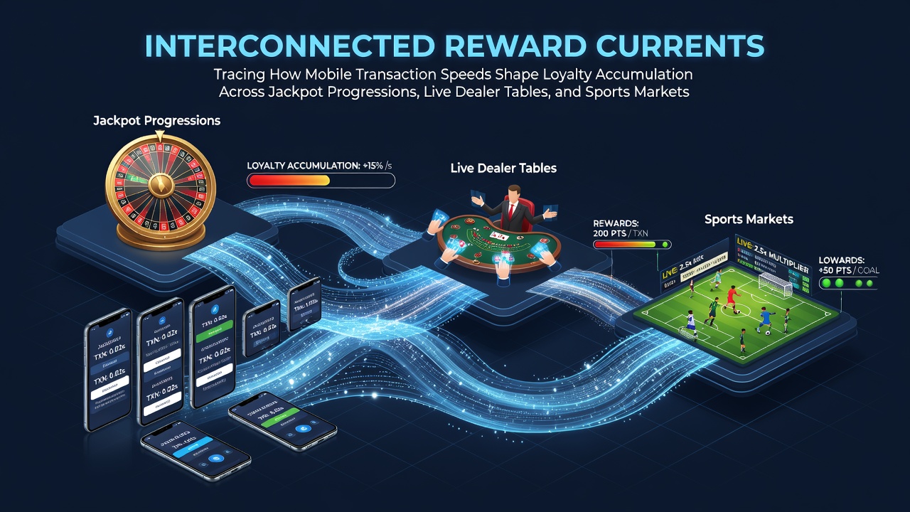 Interconnected Reward Currents: Tracing How Mobile Transaction Speeds Shape Loyalty Accumulation Across Jackpot Progressions, Live Dealer Tables, and Sports Markets