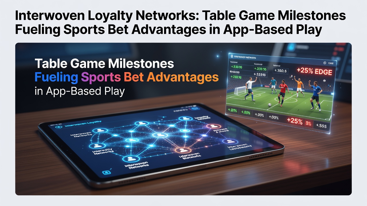 Mobile app interface displaying integrated loyalty points earned from table games transferring to sports betting advantages