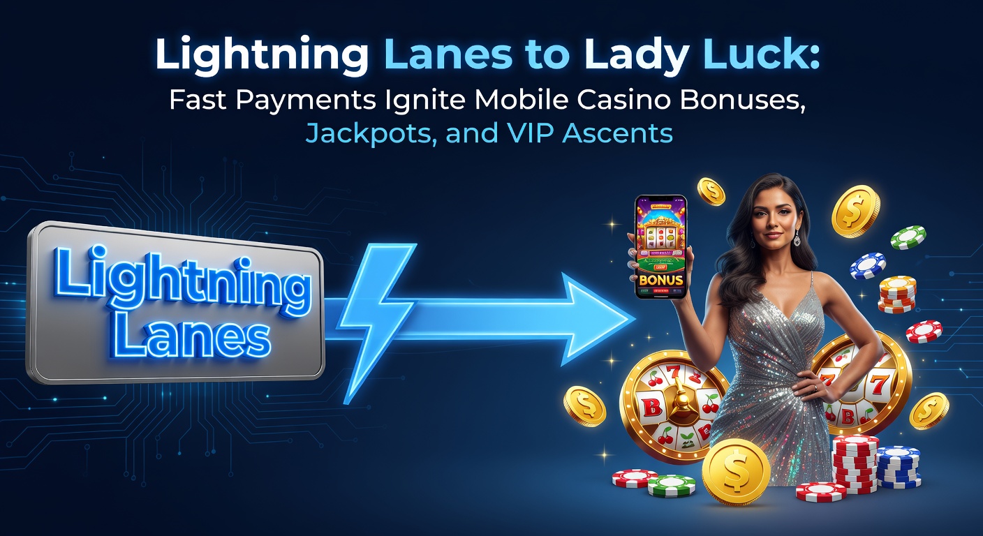 Vibrant mobile casino app screen showing lightning-fast deposit buttons next to exploding jackpot counters and VIP badge icons, capturing the thrill of instant action