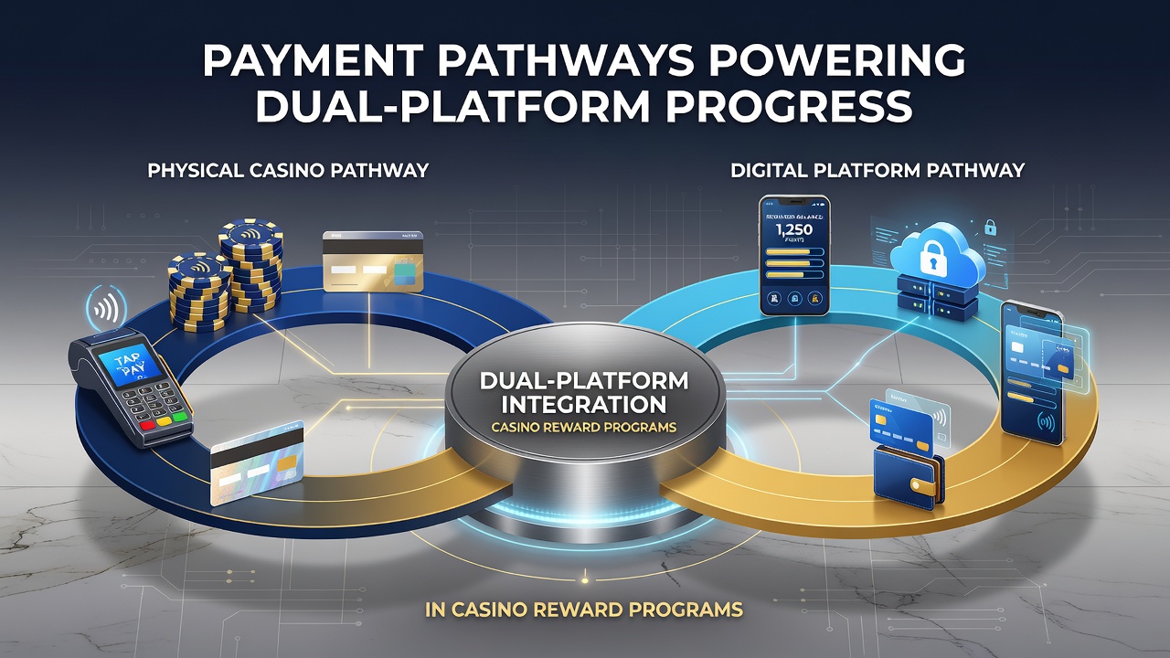Casino reward dashboard displaying synchronized points across slots and sports betting platforms