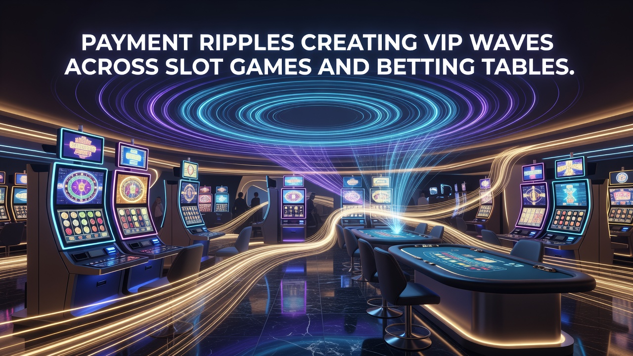 Diagram showing payment flow creating VIP benefits across slots and table games