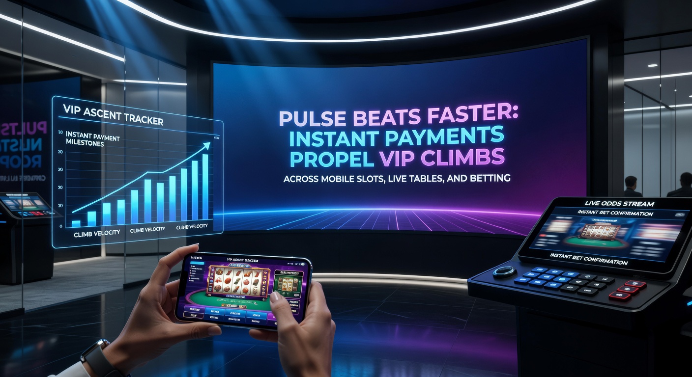 Close-up of a live blackjack table on mobile screen with instant payment notification overlay and rising VIP meter in the background